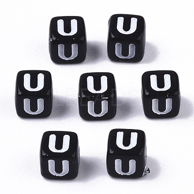 Opaque Acrylic Beads X-SACR-N002-01U-1