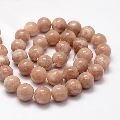 Natural White Jade Beads Strands G-F364-11-12mm-1-1