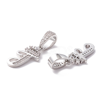 Eco-Friendly Brass Micro Pave Cubic Zirconia Pendants KK-K265-01P-T-1
