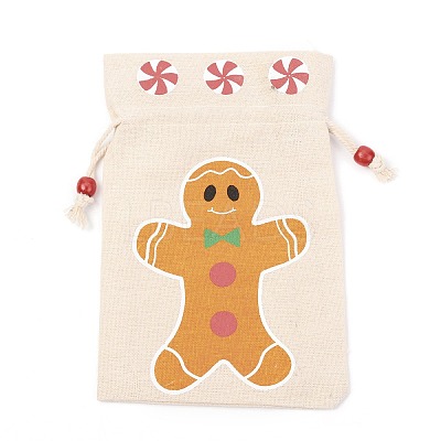 Christmas Theme Cotton Fabric Cloth Bag LS-ABAG-H104-A03-1