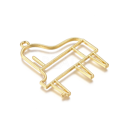 Zinc Alloy Open Back Bezel Pendants PALLOY-G274-06G-1