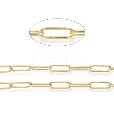 Soldered Brass Paperclip Chains CHC-D025-03G-1