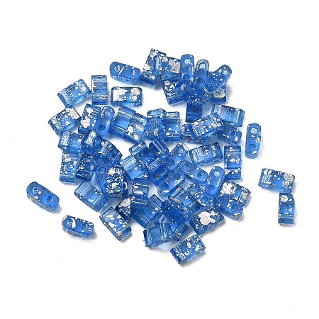2-Hole Transparent Glass Seed Beads SEED-S023-30B-27-1