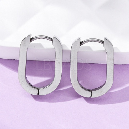 Tarnish Resistant 304 Stainless Steel Huggie Hoop Earrings STAS-H156-11A-P-1