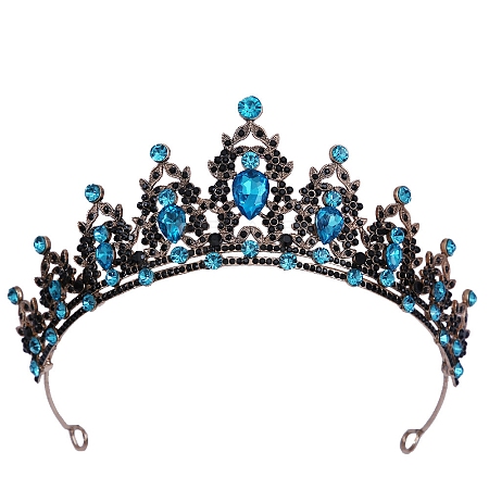 Alloy Rhinestone Crown Hair Bands PW-WG903DF-22-1