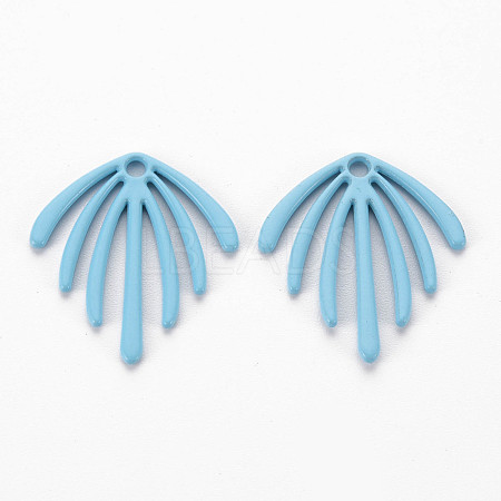 Spray Painted Alloy Pendants PALLOY-Q433-029D-RS-1