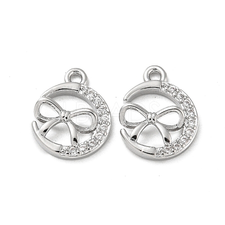 Brass Micro Pave Cubic Zirconia Charms KK-H460-58P-1