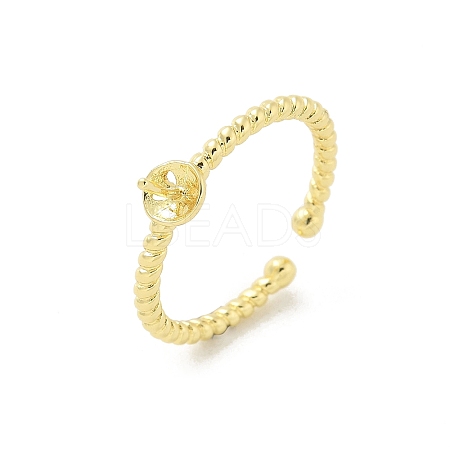 Brass Cup Peg Open Cuff Ring Settings KK-G518-02G-02-1