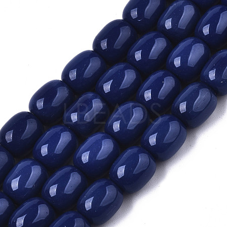 Opaque Solid Color Glass Beads Strands GLAA-R217-07-A01-1