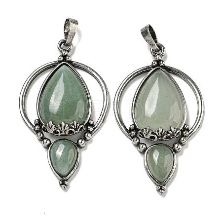 Natural Green Aventurine Pendants G-F766-04AS-03-1