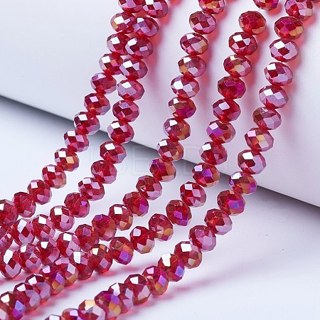 Electroplate Glass Beads Strands LS-EGLA-A034-T6mm-B07-1