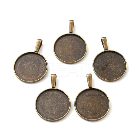 Alloy Pendant Cabochon Settings PALLOY-A13368-AB-NR-1