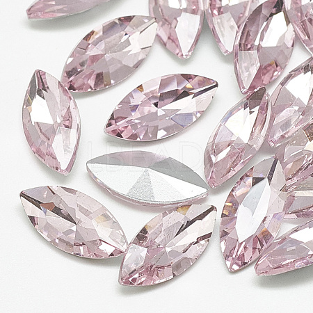 Pointed Back Glass Rhinestone Cabochons RGLA-T083-9x18mm-10-1