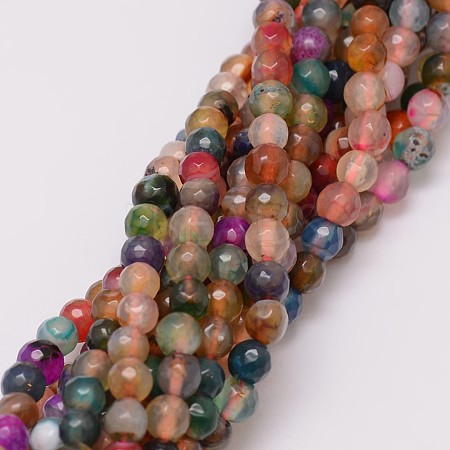 Natural Agate Bead Strands G-G882-6mm-C07-5-1