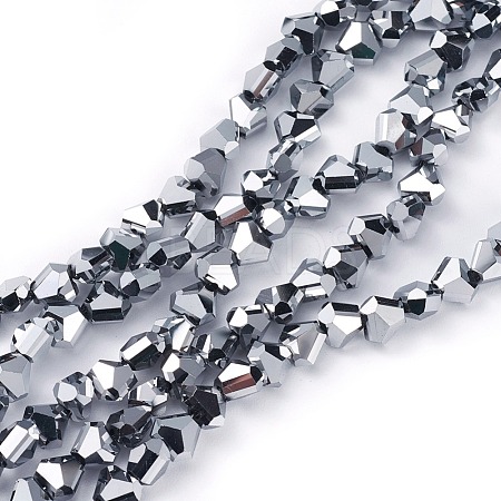 Electroplate Glass Beads Strands EGLA-F144-FP04-A-1