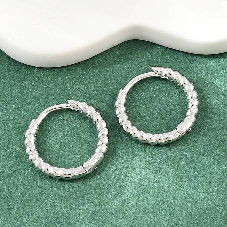 Brass Huggie Hoop Earrings KK-CBA8324-18C-P-1