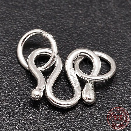 925 Sterling Silver S-Hook Clasps STER-F014-05A-1