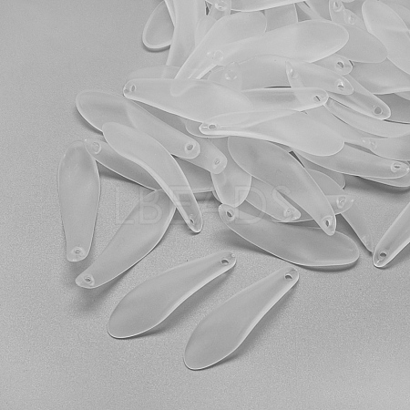 Transparent Acrylic Pendants X-FACR-S024-SB518-1