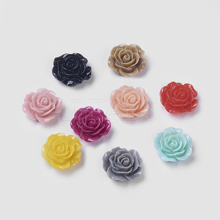 Opaque Resin Cabochons RESI-I011-M-1