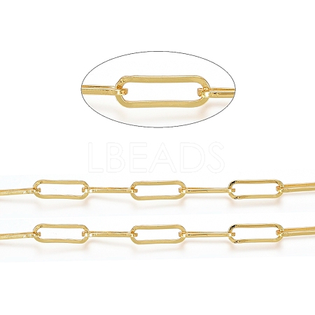 Soldered Brass Paperclip Chains CHC-D025-01G-01-1