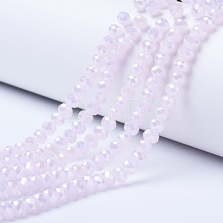 Electroplate Glass Beads Strands EGLA-A034-J1mm-B04-1