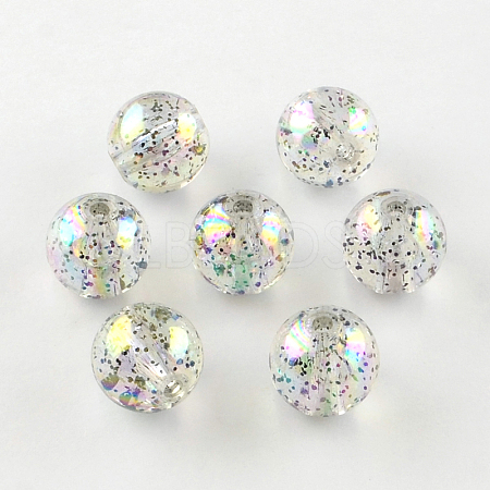Round AB Color Transparent Acrylic Beads TACR-D005-14mm-06-1