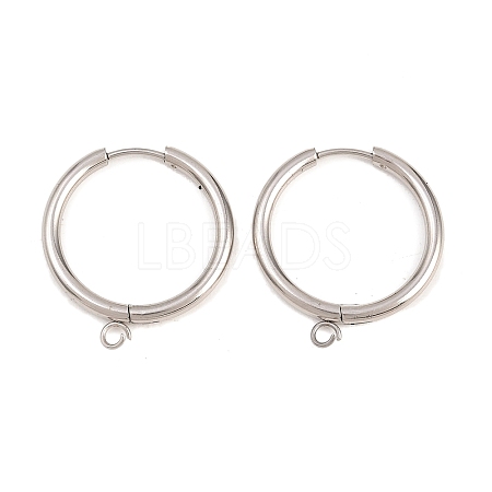 316 Stainless Steel Huggie Hoop Earring Findings EJEW-B158-01G-P-1