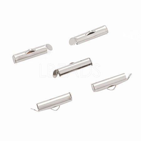 Iron Slide On End Clasp Tubes X-IFIN-R212-1.6cm-P-1