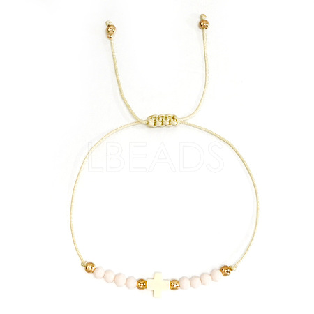 Bohemian Style Glass Braided Beads Bracelets EW0556-7-1