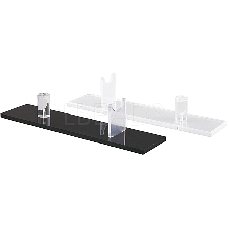 2 Sets 2 Colors Acrylic Knife Display Easel Stands ODIS-GL0001-04-1