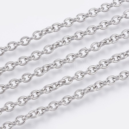 Tarnish Resistant 304 Stainless Steel Cable Chains CHS-F006-02D-P-1