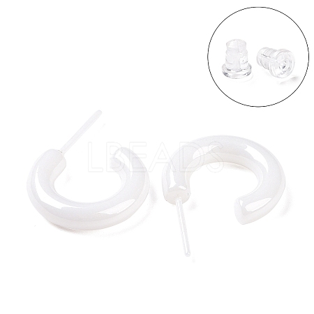 Hypoallergenic Bioceramics Zirconia Ceramic Ring Stud Earrings EJEW-Z023-02G-1