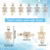 SUNNYCLUE 40Pcs 2 Colors Alloy Crystal Rhinestone Connector Charms FIND-SC0007-41-2