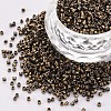 Frosted Plated Glass Cylinder Beads SEED-S047-F-002-1