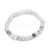 Natural Agate Bead Stretch Bracelets BJEW-K212-A-004-1