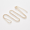 Brass Square Snake Chain Necklace Making MAK-T006-10B-KC-1