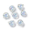 UV Plating Rainbow Iridescent Acrylic Beads X1-OACR-H015-11A-3