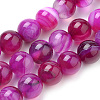 Natural Striped Agate/Banded Agate Beads Strands G-S259-04-4mm-3