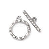 Non-Tarnish 304 Stainless Steel Ring Toggle Clasps STAS-A092-09B-P-1