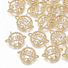 Brass Micro Pave Cubic Zirconia Charms X-KK-S354-109-NF-1