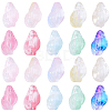80Pcs 10 Colors Transparent Spray Paint Glass Beads GLAA-SC0003-33-1