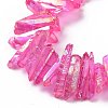 Natural Quartz Crystal Points Beads Strands G-K181-B10-3