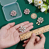 4Pcs 2 Colors Alloy Rhinestone Cufflinks HJEW-NB00211-3