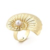Conch Alloy Adjustable Rings for Women LS-RJEW-B108-03KCG-5