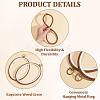 PP & PVC Plastic Imitation Wood Cross Stitch Embroidery Hoops DIY-WH20055-058B-03-5