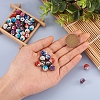 Spritewelry 64Pcs 8 Colors Two-Tone Handmade Polymer Clay Disco Ball Beads RB-SW0001-01-5