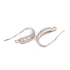 Rack Plating Brass Cubic Zirconia Earring Hooks KK-S374-05P-08-2