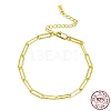 925 Sterling Silver Paperclip Chain Bracelets BJEW-I314-055G-2