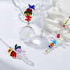 3Pcs Glass Dragonfly Hanging Suncatchers HJEW-FH00221-4