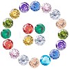 50Pcs 10 Colors Cubic Zirconia Pointed Back Cabochons ZIRC-CJ0001-25-1